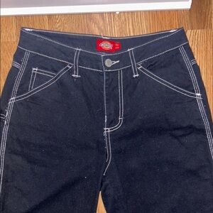 Dickies Black Jeans with White Stitching